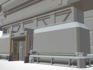 Sci-fi architectural element 2 3D Model