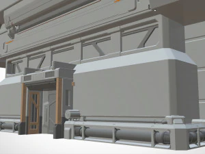 Elemento architettonico fantascientifico 2 Modello 3D