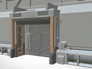 Sci-fi architectural element 2 3D Model