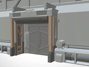 Elemento architettonico fantascientifico 2 Modello 3D