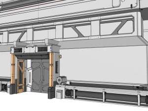 Sci-fi architectural element 2 3D Model