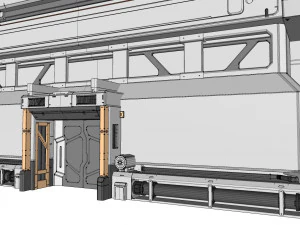 Elemento architettonico fantascientifico 2 Modello 3D