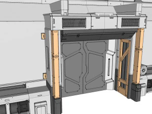 Elemento architettonico fantascientifico 2 Modello 3D