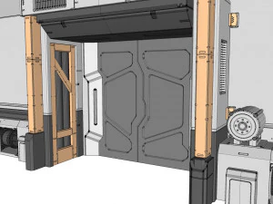 Elemento architettonico fantascientifico 2 Modello 3D