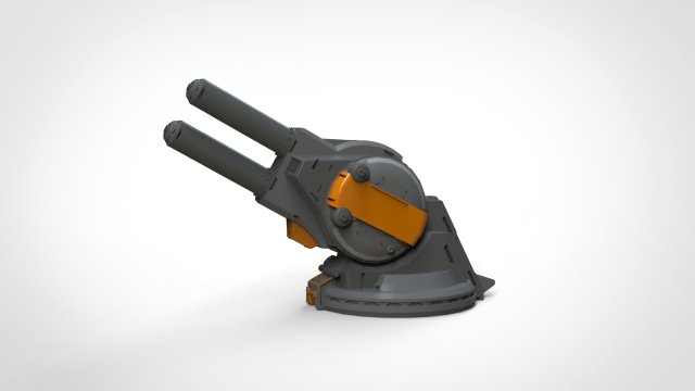Strogg cannon 3D 模型 .c4d .max .obj .3ds .fbx .stl .blend 