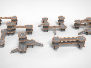 Sci fi modular environment 9 3D Model
