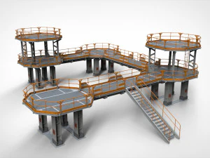 Sci fi modular environment 9 3D Model