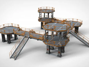 Sci fi modular environment 9 3D Model