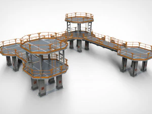 Sci fi modular environment 9 3D Model