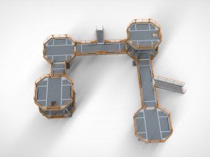 Sci fi modular environment 9 3D मॉडल