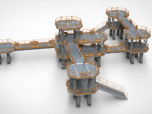 Sci fi modular environment 9 3D मॉडल