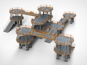 Sci fi modular environment 9 3D मॉडल