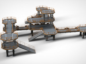 Sci fi modular environment 9 3D मॉडल