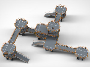 Sci fi modular environment 9 3D मॉडल