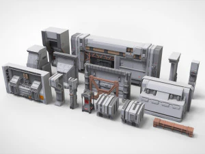 Kitbash de arquitectura de ciencia ficci&oacute;n 30 Modelo 3D