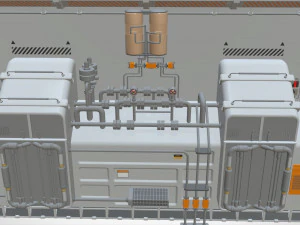 Sci-fi architecture kitbash 30 3D Model