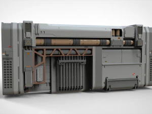 Sci-fi architecture kitbash 30 3D Model
