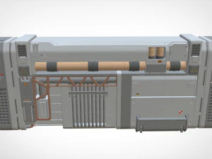 Sci-fi architecture kitbash 30 3D Model