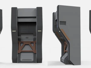 Sci-fi architecture kitbash 30 3D Model