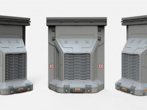Sci-fi architecture kitbash 30 3D Model