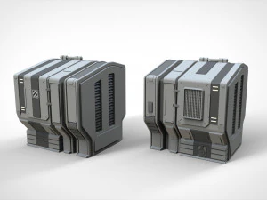 Sci-fi architecture kitbash 30 3D Model