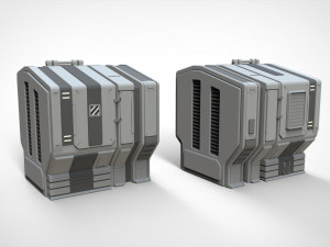 Sci-fi architecture kitbash 30 Modèle 3D