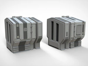 Sci-fi architecture kitbash 30 3D Model