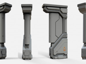 Sci-fi architecture kitbash 30 Modèle 3D