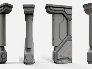 Sci-fi architecture kitbash 30 3D Model