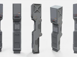 Sci-fi architecture kitbash 30 3D Model