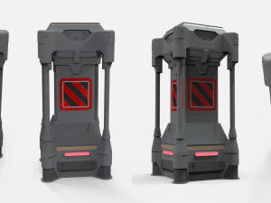 Sci-fi architecture kitbash 30 3D Model