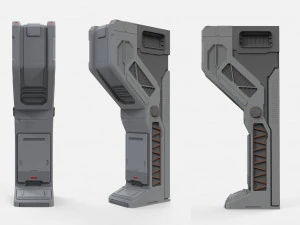Sci-fi architecture kitbash 30 3D Model