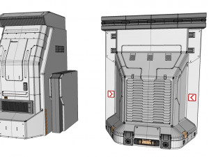 Sci-fi architecture kitbash 30 Modèle 3D