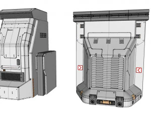 Sci-fi architecture kitbash 30 3D Model