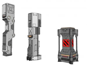 Sci-fi architecture kitbash 30 3D Model