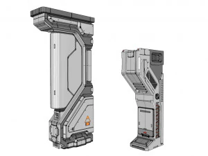 Sci-fi architecture kitbash 30 3D Model
