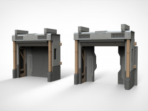 Sci fi door 23 Modelo 3D