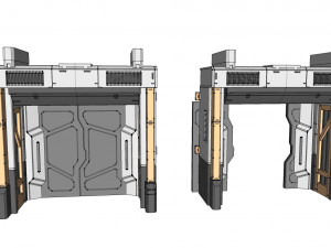 Sci fi door 23 3D Model