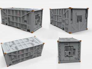 Sci fi cargo container 1 3D Model