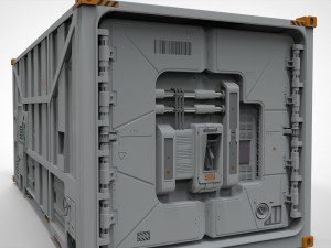 Sci fi cargo container 1 3D Model