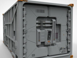 Sci fi cargo container 1 3D Model