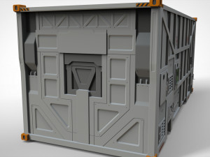Sci fi cargo container 1 3D Model