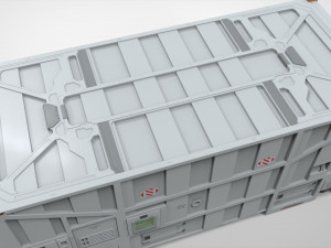 Sci fi cargo container 1 3D Model