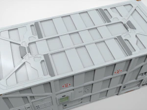 Sci fi cargo container 1 3D Model