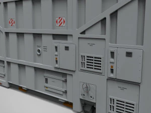 Sci fi cargo container 1 3D Model