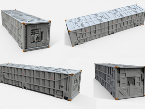 Sci fi cargo container 1 3D Model
