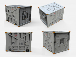 Sci fi cargo container 1 3D Model