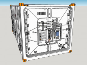 Sci fi cargo container 1 3D Model