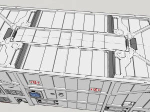 Sci fi cargo container 1 3D Model