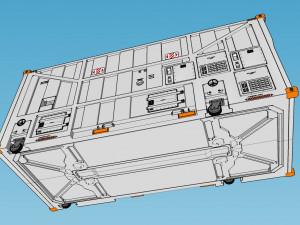 Sci fi cargo container 1 3D Model